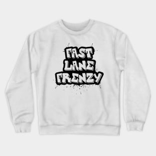 Fast Lane Frenzy Negative Space Design Crewneck Sweatshirt